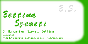 bettina szemeti business card